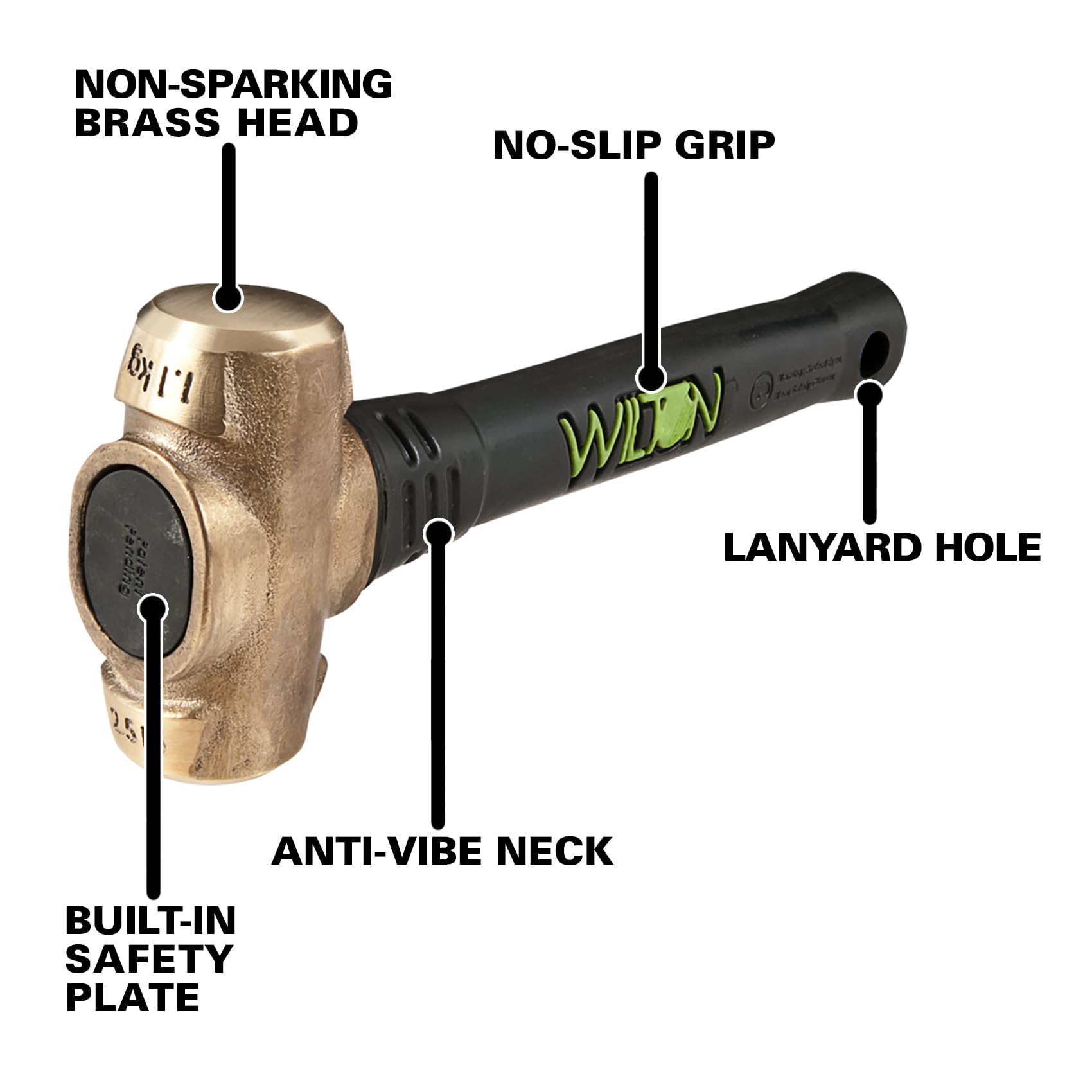 Wilton B.A.S.H. 12" Brass Sledge Hammer -2