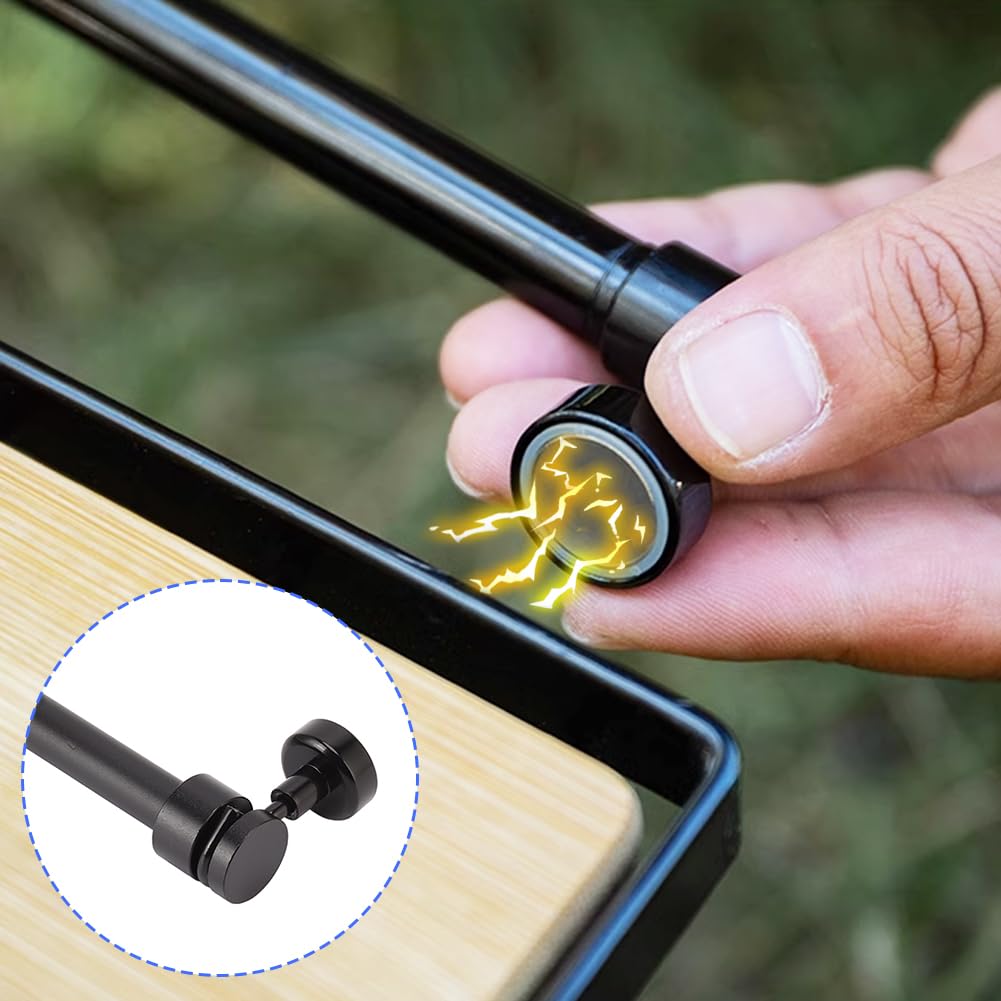 Magnetische Gardinenstangen, Hängestange mit 2 Magnet Haken | Metall Tür Handtuchhalter Kühlschrank Outdoor Camping Tisch Stange Aufhänger Küchenherd Backofen Geschirrspüler Waschmaschine