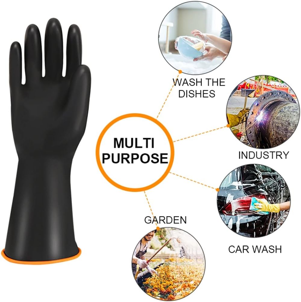 32cm Work Gloves Rubber Heavy Duty Resistant Latex for Home kitchen accessories