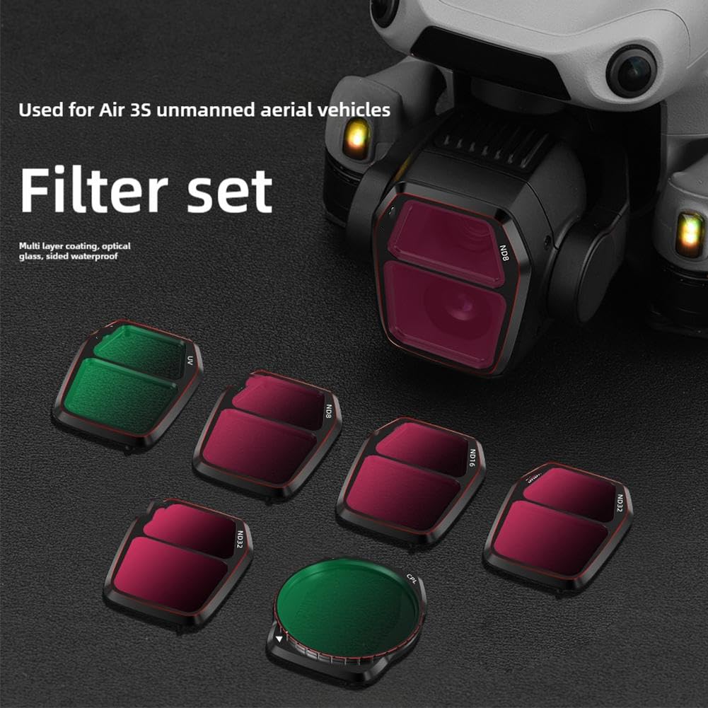 Set Filtri ND Per DJI Air 3 - UV, CPL, ND8/16/32/64 In Alluminio - Foto 4