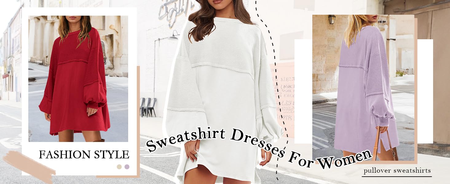 Damska bluza z luźnym krojem z puff sleeves and contrast panel, klasyczny sweter z okrągłym dekoltem