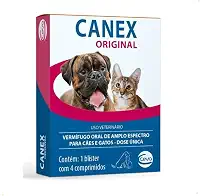 Vermífugo Canex Original Para Cães E Gatos - 4 Comprimidos