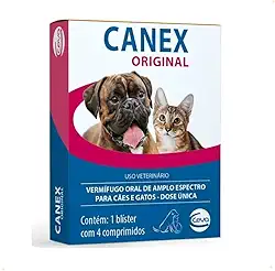 Vermífugo Canex Original Para Cães E Gatos - 4 Comprimidos