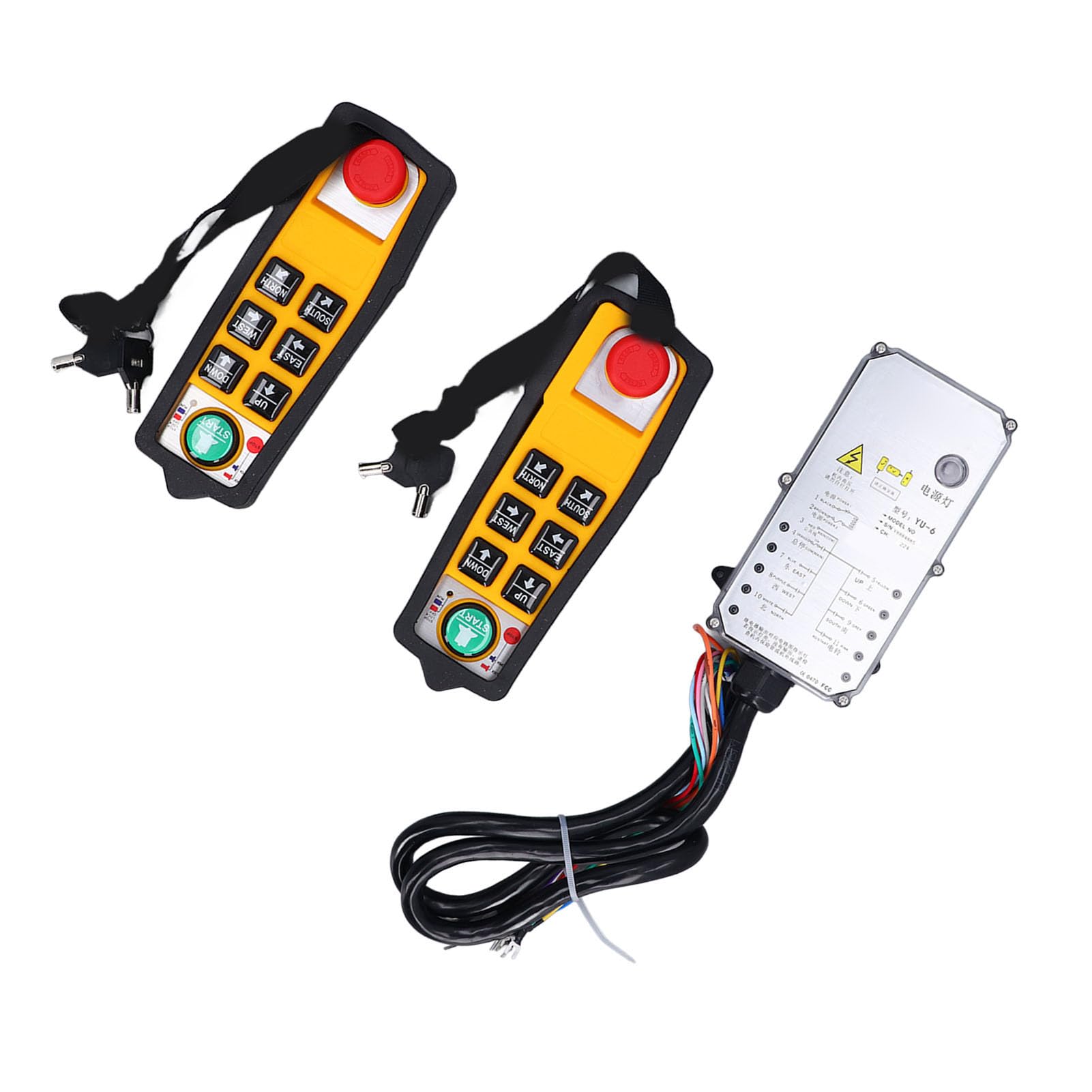 YWBL-WH Control Remoto de Grúa Inalámbrica Impermeable Industrial para la Maquinaria Minera de CNC de Transporte 800MHz, Control Duradero de Polipasto para Operaciones de Servicio Pesado, Adecuado