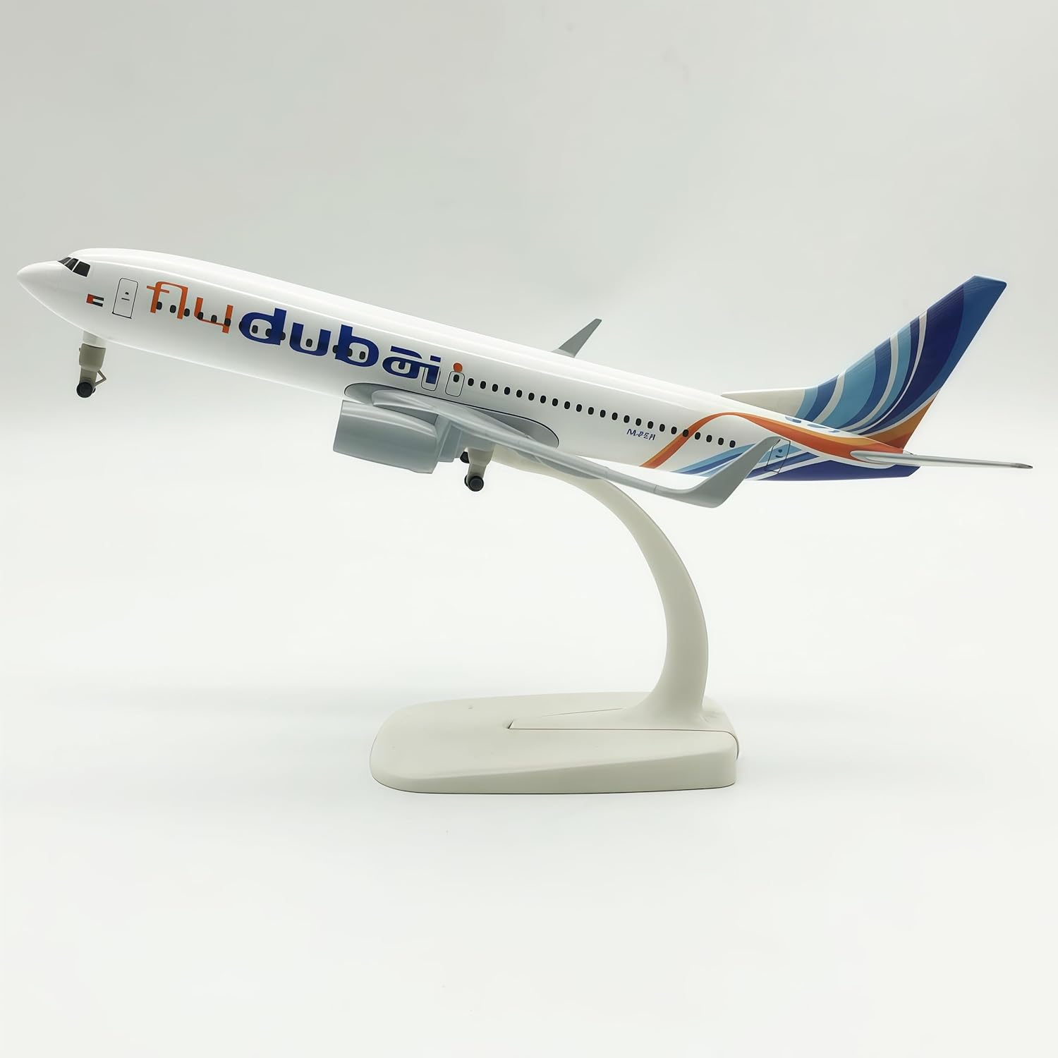 Diecast Metal flydubai Boeing 737 Model 1/300 Scale 20cm Precision Strong Display Aircraft for Desk Collection Gift