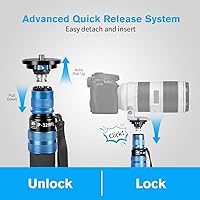 Vista 2 de SIRUI P-325FS - Kit de monopie para cámara, monopie de video de fibra de carbono telescópico ligero de 58.4 pulgadas con cabezal de video fluido