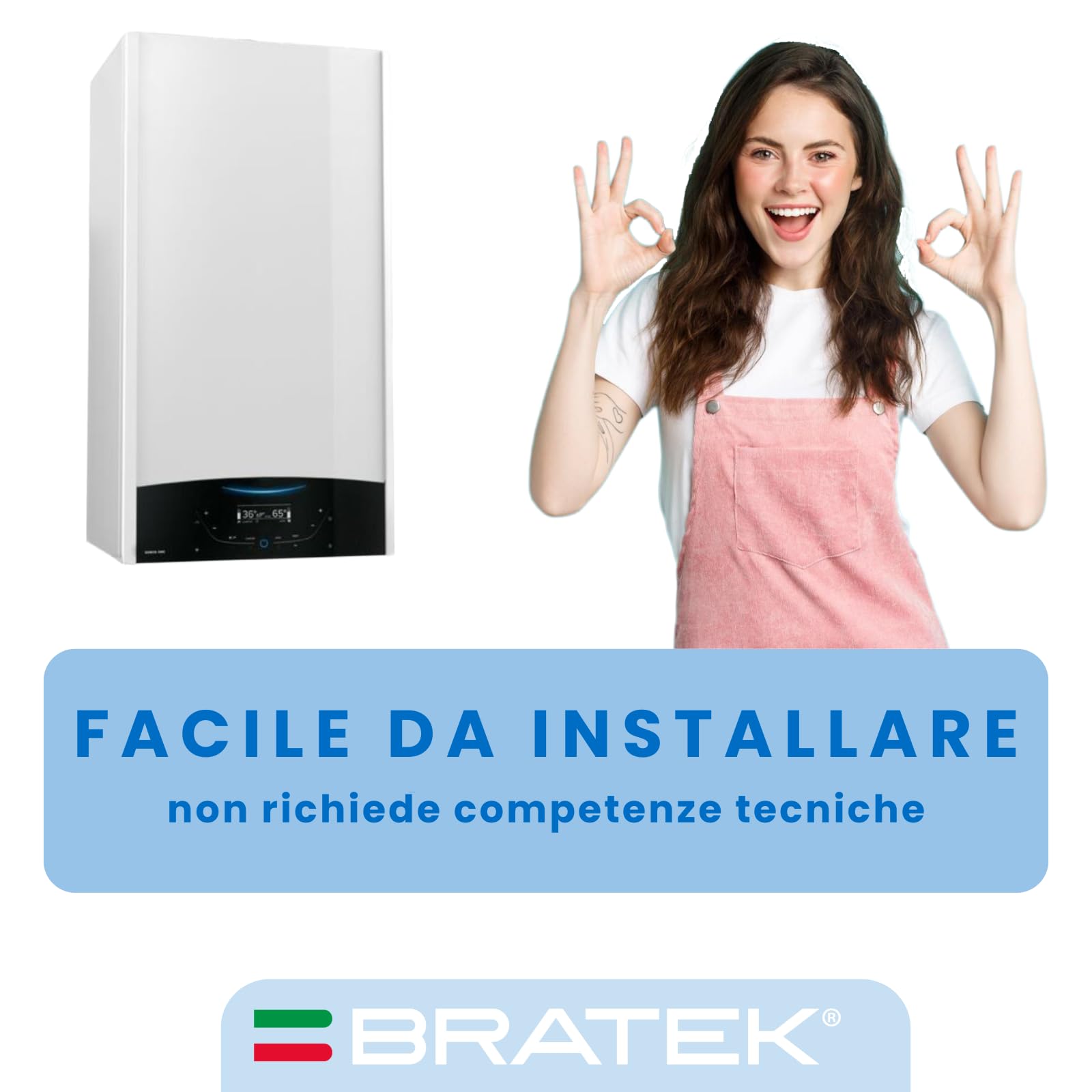 Bratek Polifosfati per Caldaia Ricarica in Cartucce Universali Made in Italy - 6 Cartucce Dosatore Polifosfati per Caldaia Compatibili con Filtro Anticalcare Standard x Protezione Impianto Idraulico