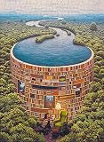 Adulte 1000 Pièces Puzzle Livre Bibliothèque Drain Thème Puzzles pour Adultes Et Enfants De Plus De 6 Ans