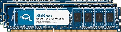 OWC Módulo de actualización de memoria RAM DDR3 ECC de 24 GB (3 x 8 GB) sin búfer CL7 PC3-8500 1066MHz SDRAM compatible con Mac Pro Nehalem