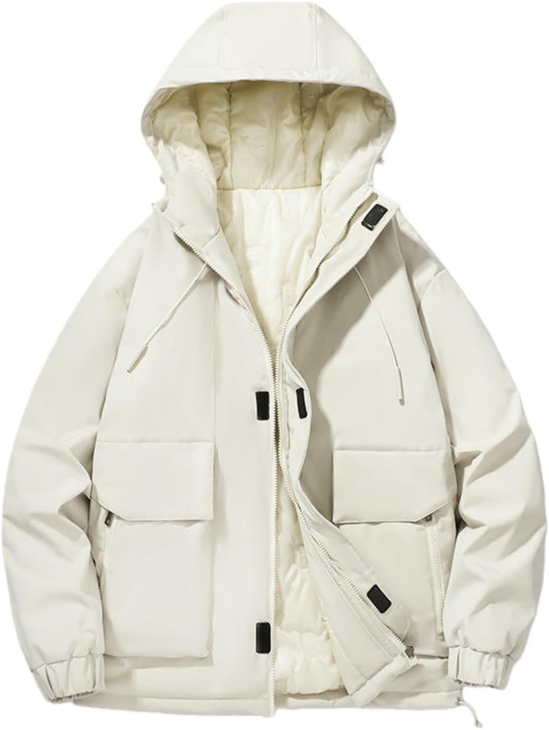Unisex Outdoor Workwear Hooded Padded Jacket