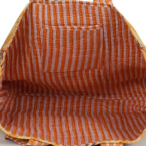 Image of Marubhumi Women Lightweight Travel Bag Purse Cotton Shoulder Tote Bag For Shopping Grocery & Beach Bag