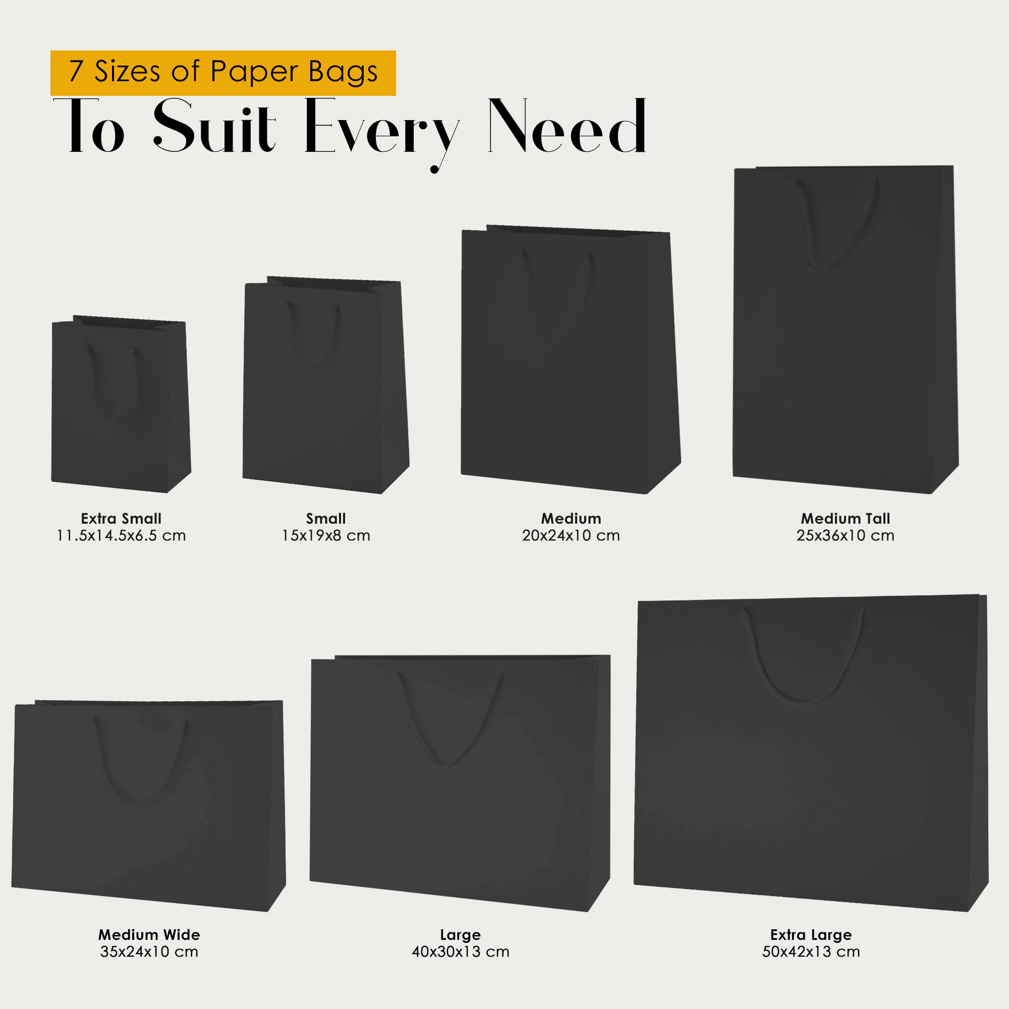 Thepaperbagstore 5 Black, Matt Laminated, Reusable Boutique Paper Bags - View #6