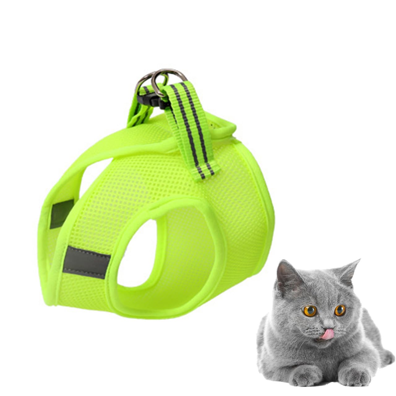 Amosfun 3stücke Katzen-Geschirr Für Haustiere Atmungsaktiv Und Leicht Kreative Brustgeschirre Für Katzen Fruchtgrün Xs Für Sicheres Gassigehen Und Komfortable Tragbarkeit