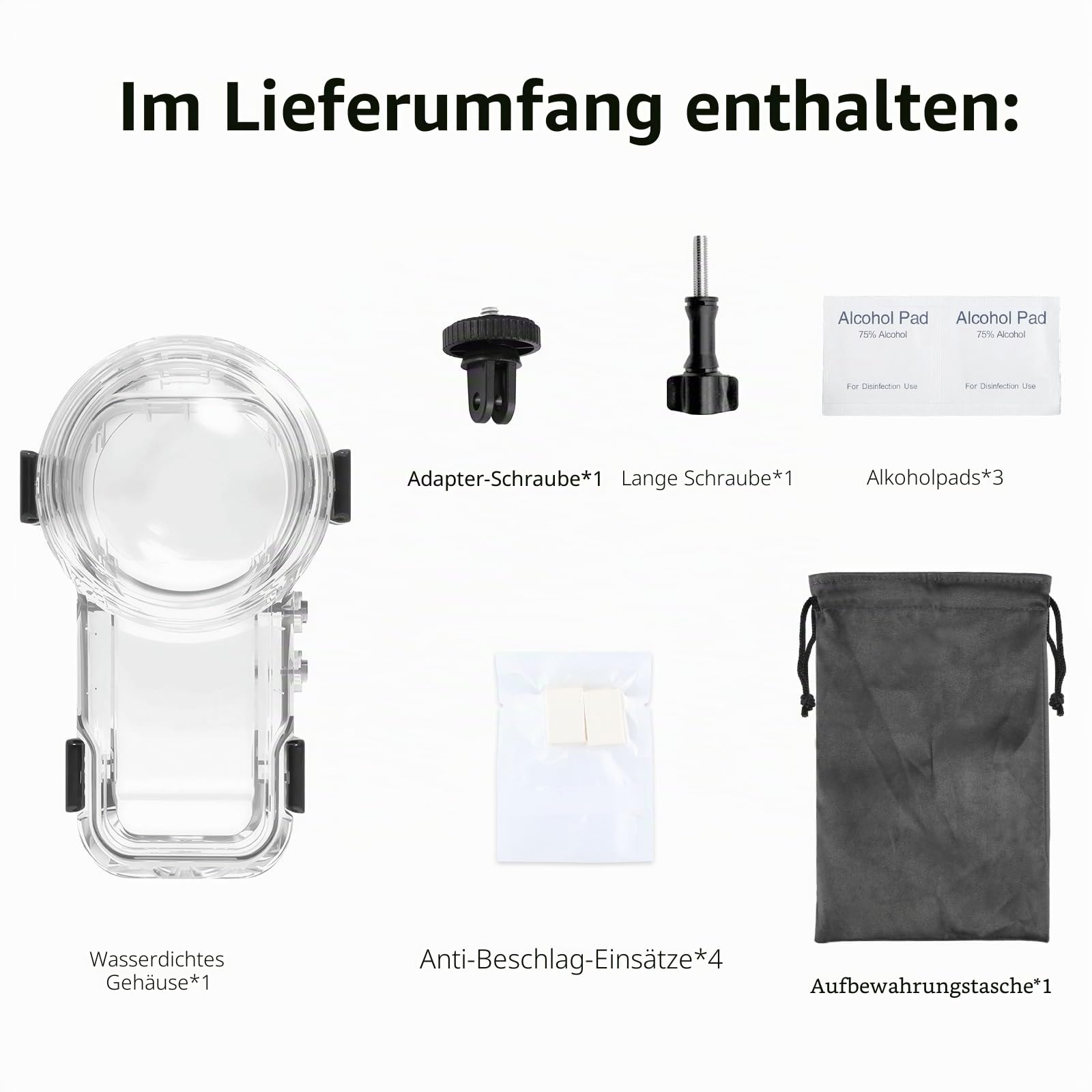 PULUZ – Wasserdichtes Tauchgehäuse 60 m/197 ft für Insta360 X5, Schnellwechsel-Gehäuse für Unterwasserfotografie & Action-Kamera-Schutz