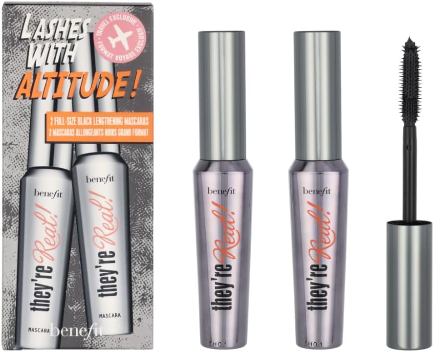 Cosmetics They're Real Beyond Mascara Duo Set Black, 0.3 Ounce (Pack of 2)