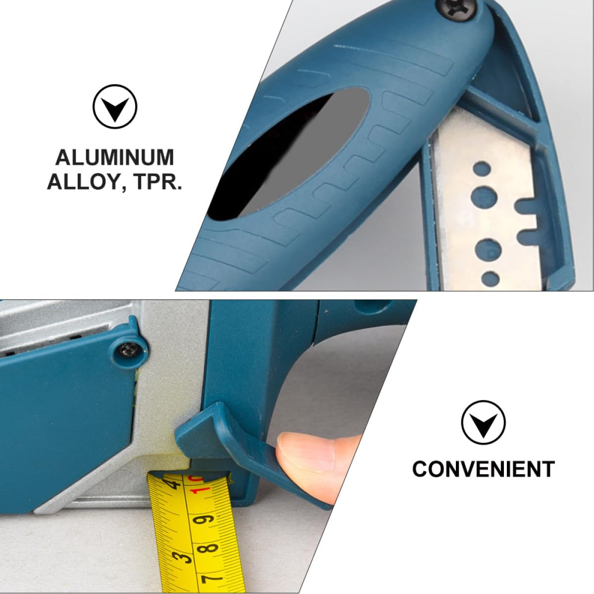 Veemoon Coupe-plaques de Plâtre avec Lame Rapide et Poignée Ergonomique en Alliage D'aluminium, Outil de Découpe Précis avec Mètre Ruban Intégré pour Artisan Plaquiste