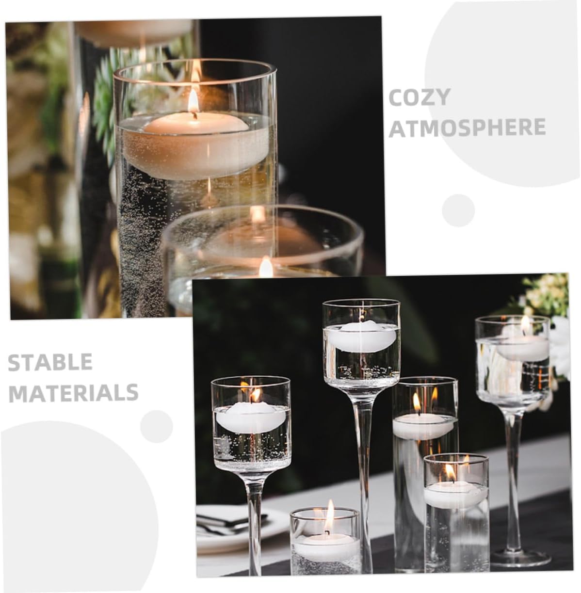 10pcs Dripless Floating Candles for Pool and Cylinder Vases Compact Unscented Votive Candles for Weddings Parties Romantic Dinners Birthday and Seasonal Celebrations