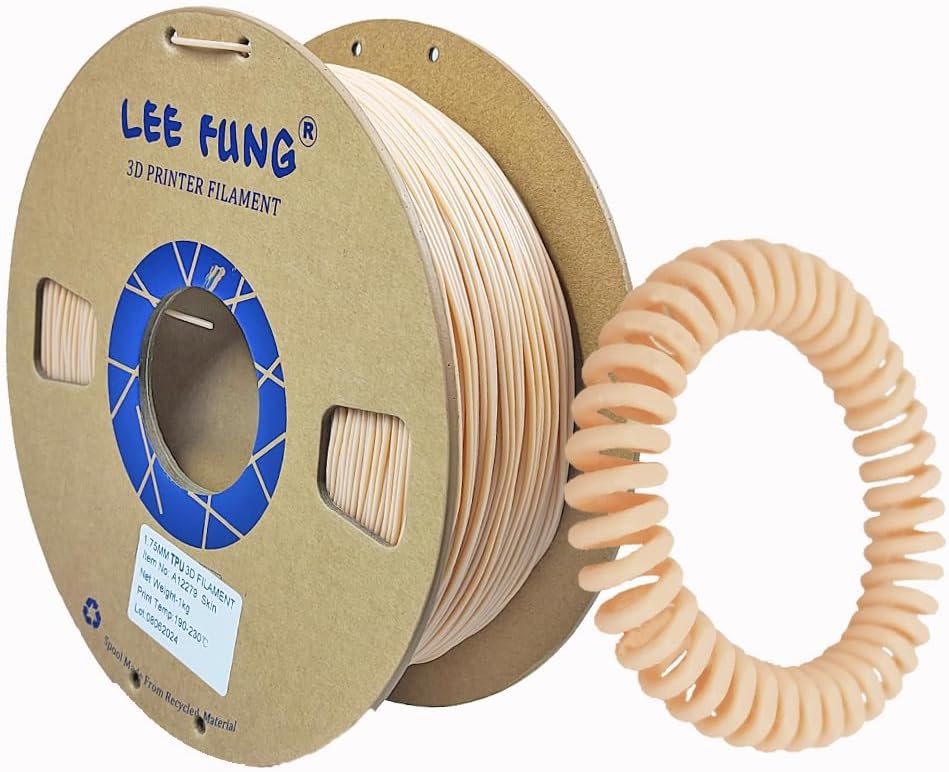 TPU 3D Printing Filament Dimensional Accuracy +/- 0.05 mm 1.75mm 2.2 LB Spool DIY Material Tools (Skin)