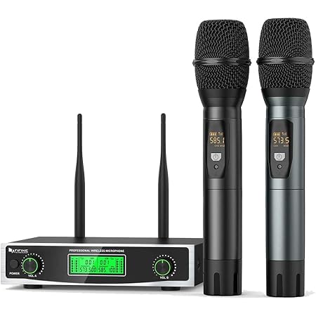 Wireless Microphone System 2 Channel Cordless Handheld 50m Mic Karaoke DJ Vocal main image 0