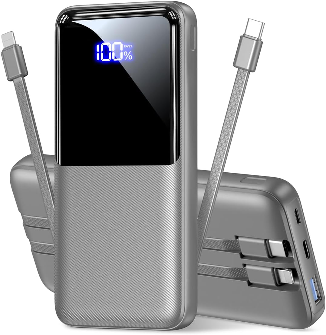 Power Bank Fast Charging, 15000mAh Portable Charger, Dark Gray