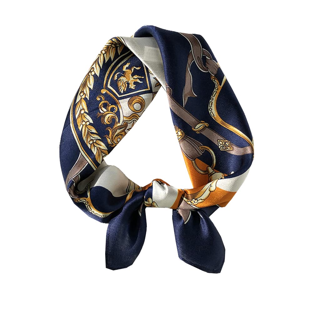 Riho Men's Cashew 12 Momme 100% Mulberry Silk Neckerchief (53X53cm) (Cashew)