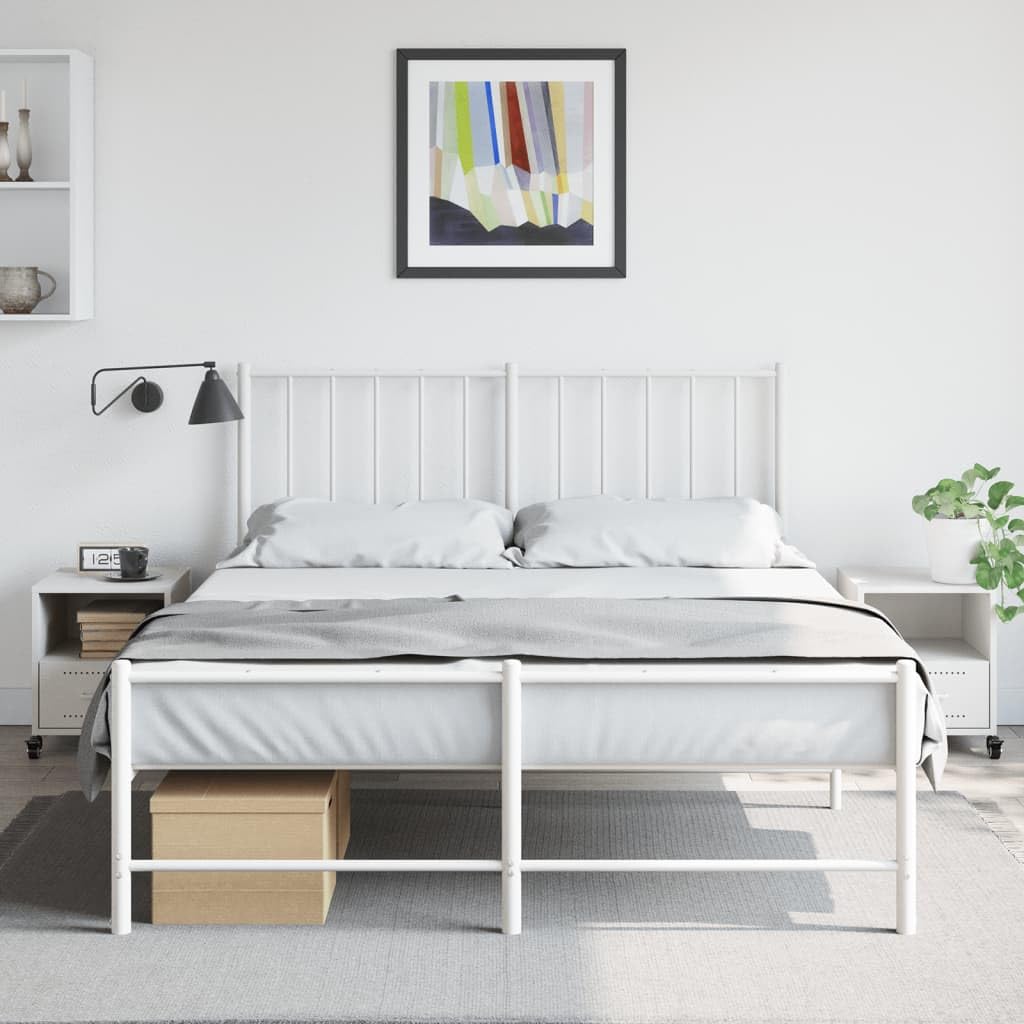 Table de chevet étroite blanche lot de 2 petit meuble de rangement de nuit