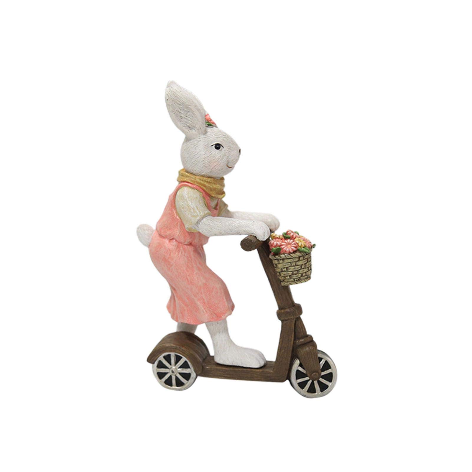 Lapin De Pâques Sur Scooter - Déco En Bois (Erzgebirge) - Neuf (avec Défauts Mineurs Possibles)