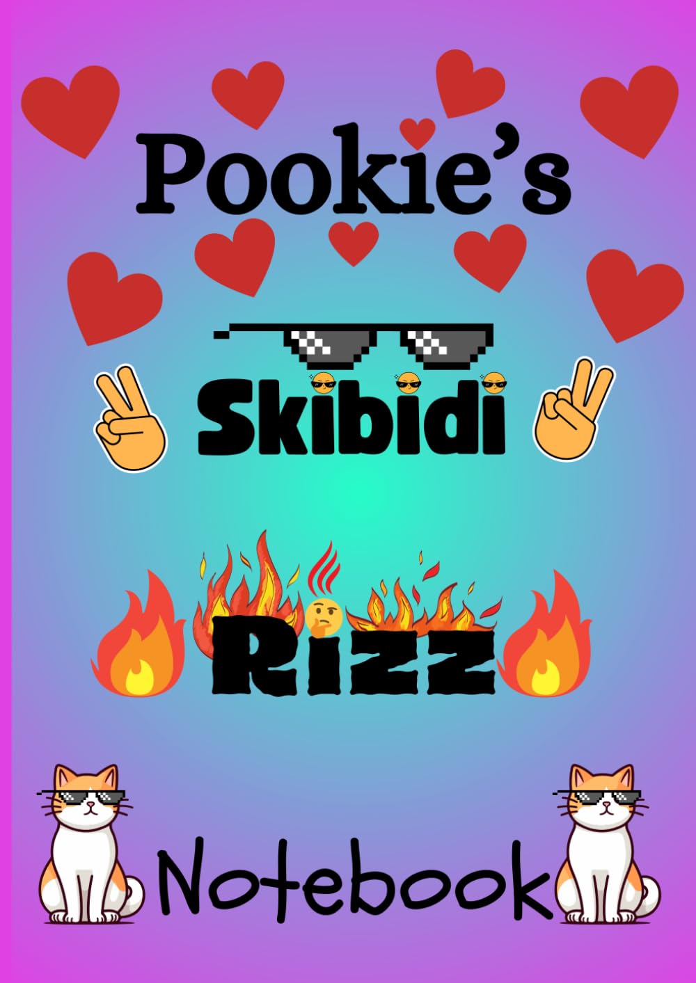 Pookie's Skibidi Rizz Notebook: Terry The Tortoise Designs: Books ...