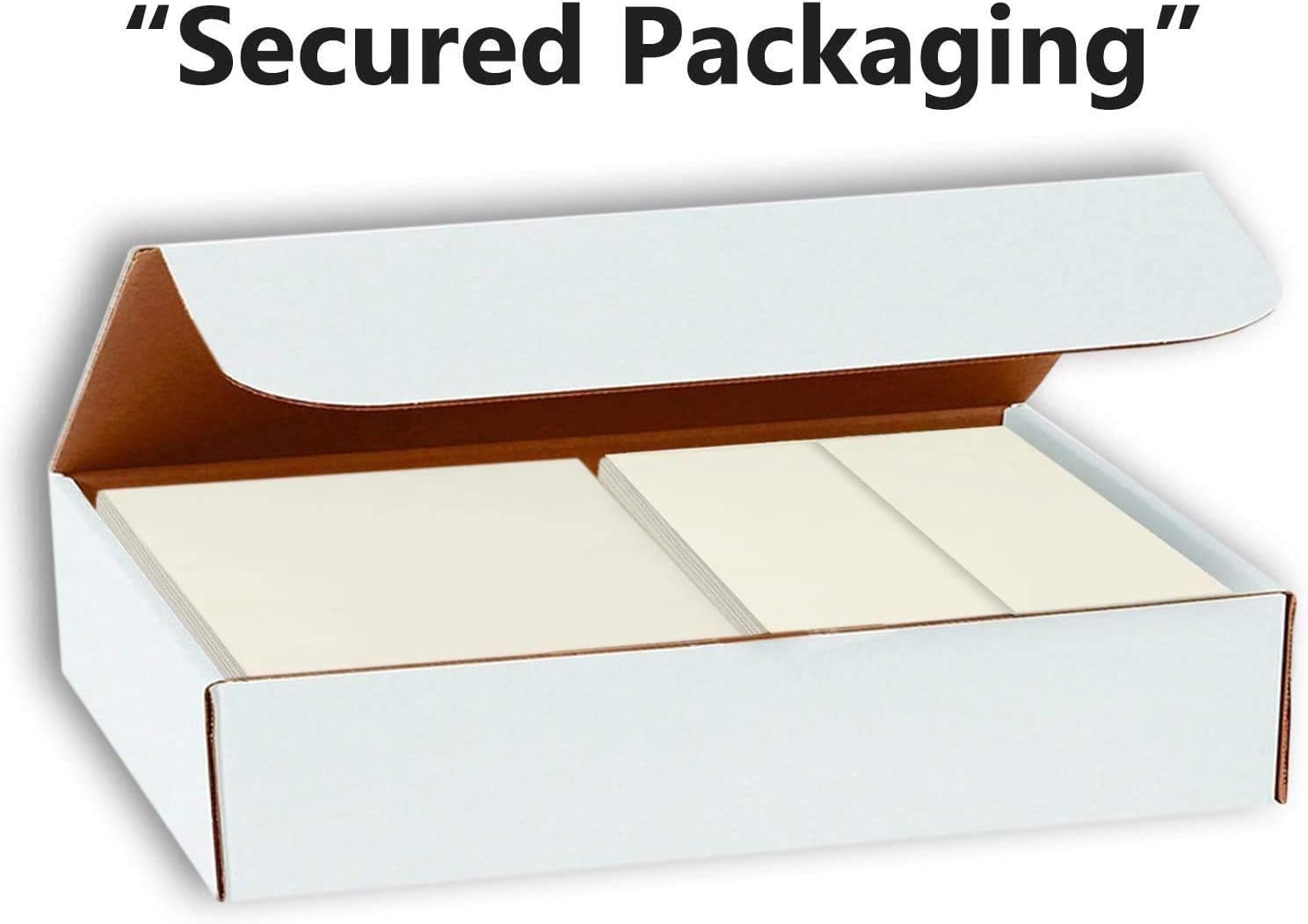 Hamilco Cream Colored Cardstock - Blank Index Flash Note & Post Cards - Greeting Invitations Stationary - Flat 5 1/2 X 8 1/2" Heavy Weight 80 lb Card Stock for Printer (100 pack with envelopes)