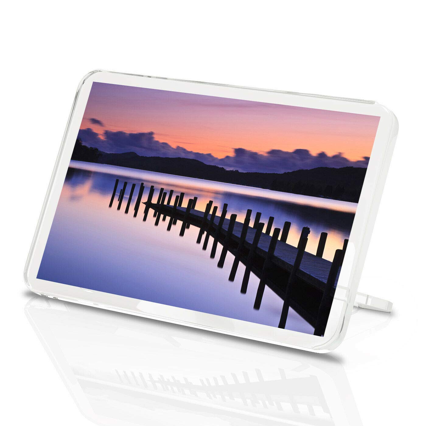 Destination Vinyl Magnets Multicolor Coniston Water Sunset Classic Fridge Magnet - Lake District England Gift #14247