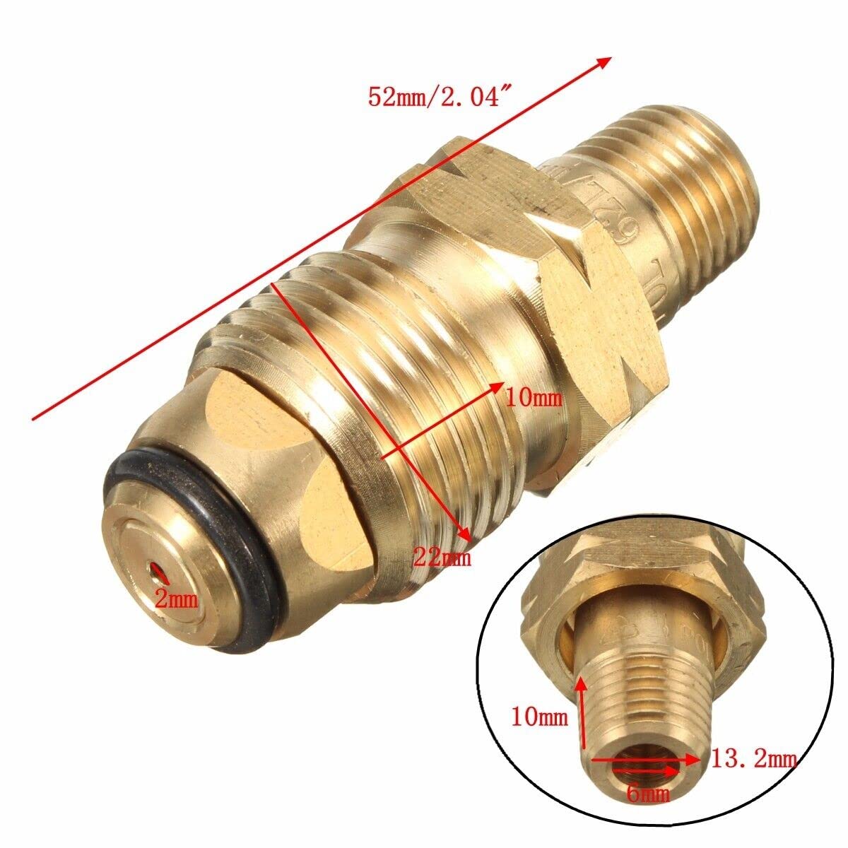 Calor Propane Cylinder (POL) Adapter to JIC Hose