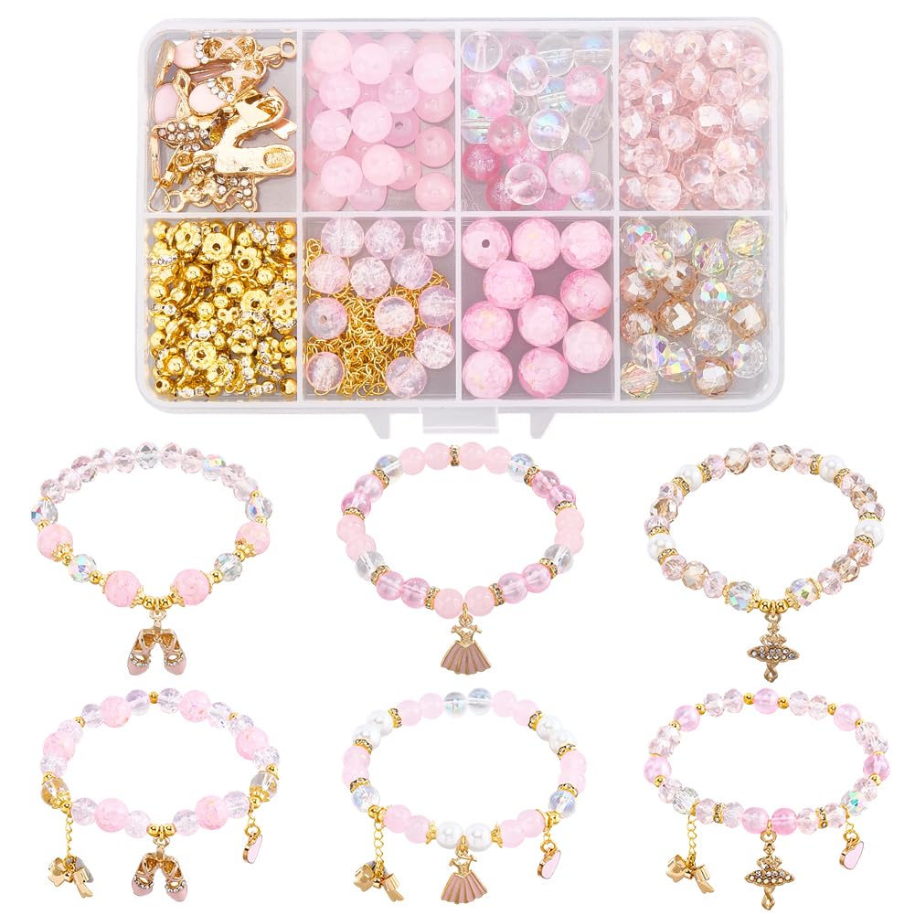 Bracelet perle de verre romantique à créer pour un atelier bijoux entre amies ou une soirée DIY