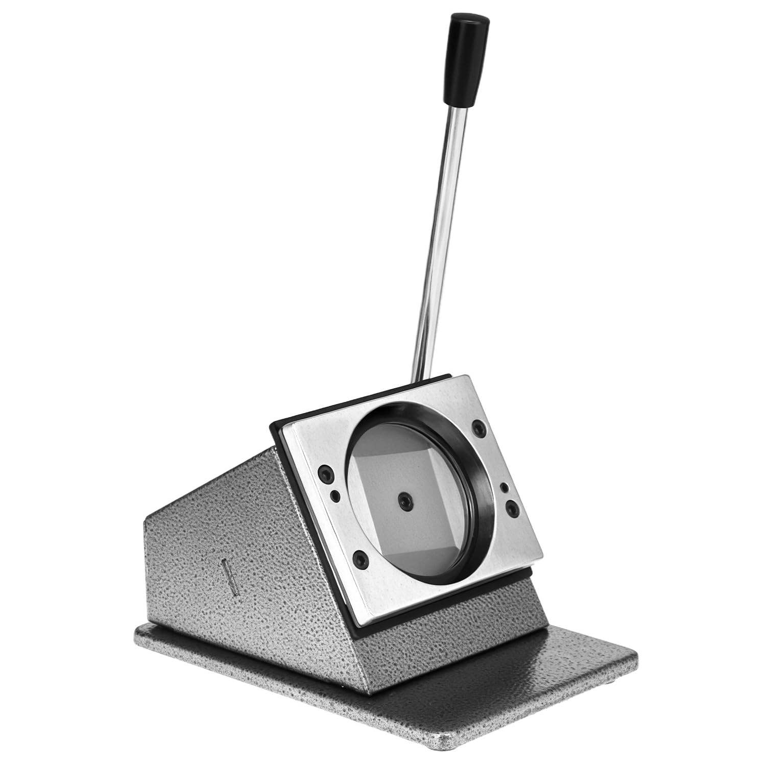 QWORK 3" 75mm Button Paper Cutter, Graphic Punch Die Cutter, Heavy-Duty Metal Badge Cutting Machine Stamp Card Button Maker