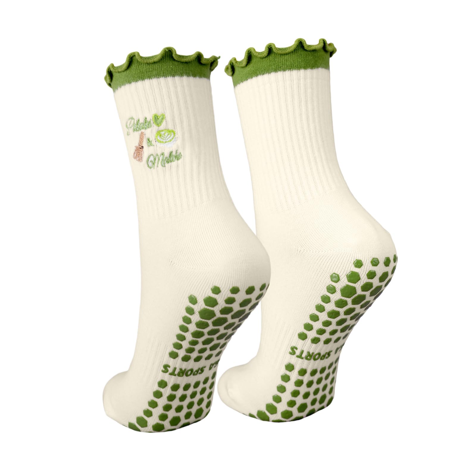 Zidoley Pilates Socken, Baumwolle Stoppersocken Damen, Yoga Socks, Rutschfeste Socken, abs Anti Rutsch Reformer Pilates Sock, mit Noppen, Yogasocken Stopper, Grip/Grippy Socks