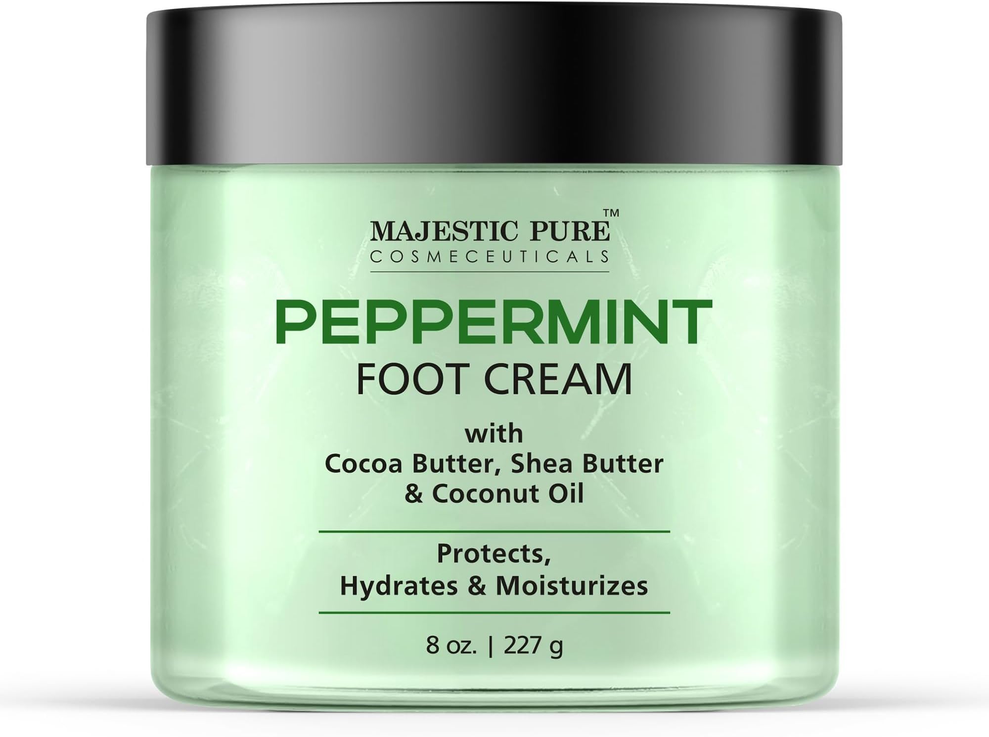 Peppermint Foot Cream, Warming Cream - Calluses, Dry Cracked Feet, Hands, Heels, Elbow, Nails, and Knees - Softens & Moisturizes Skin - 8 oz