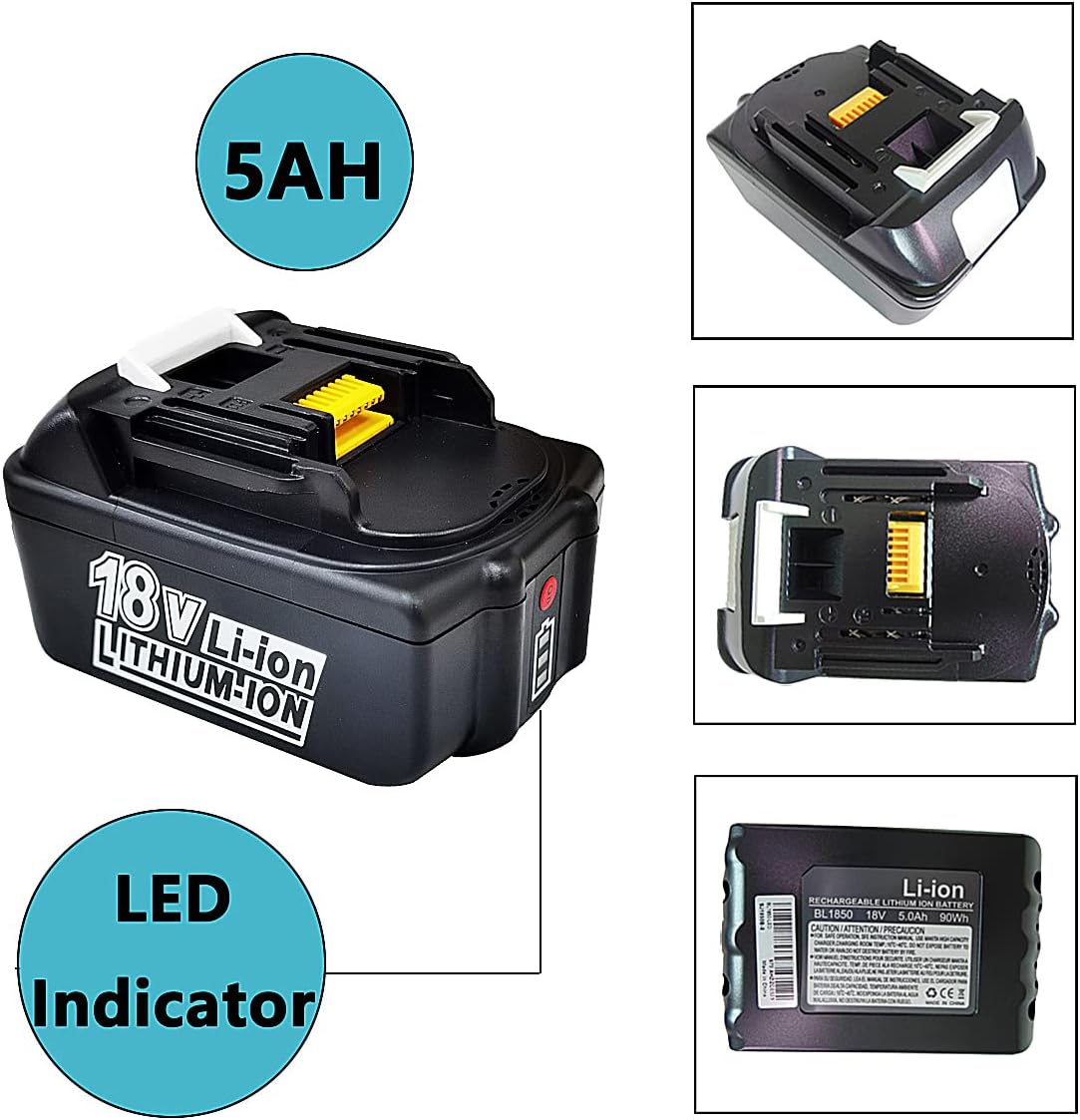 18 Volt Charger DC18RD Compatible with Makita DC18RC DC18RF DC18SF Suitable for BL1860 BL1850B BL1840 BL1830 BL1815 Battery - Image 5