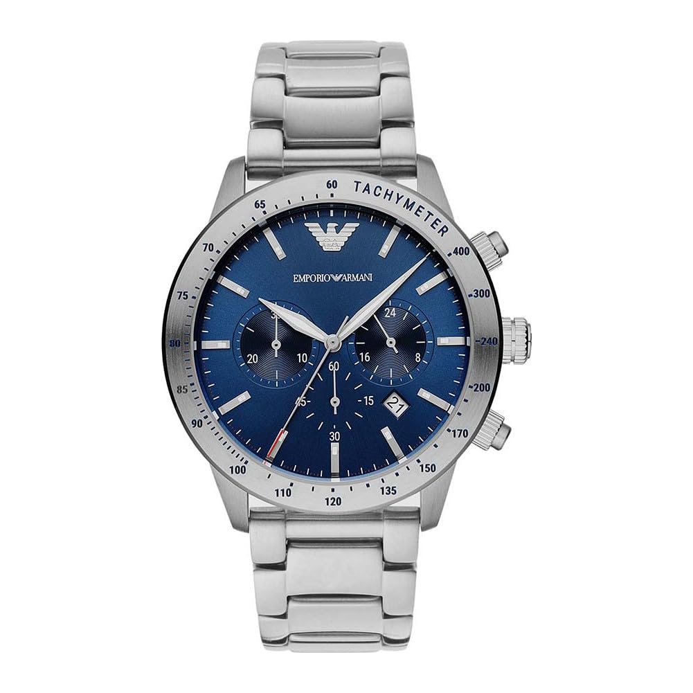 Emporio Armani Herren-Chronographuhr, 43 mm Gehäusegröße