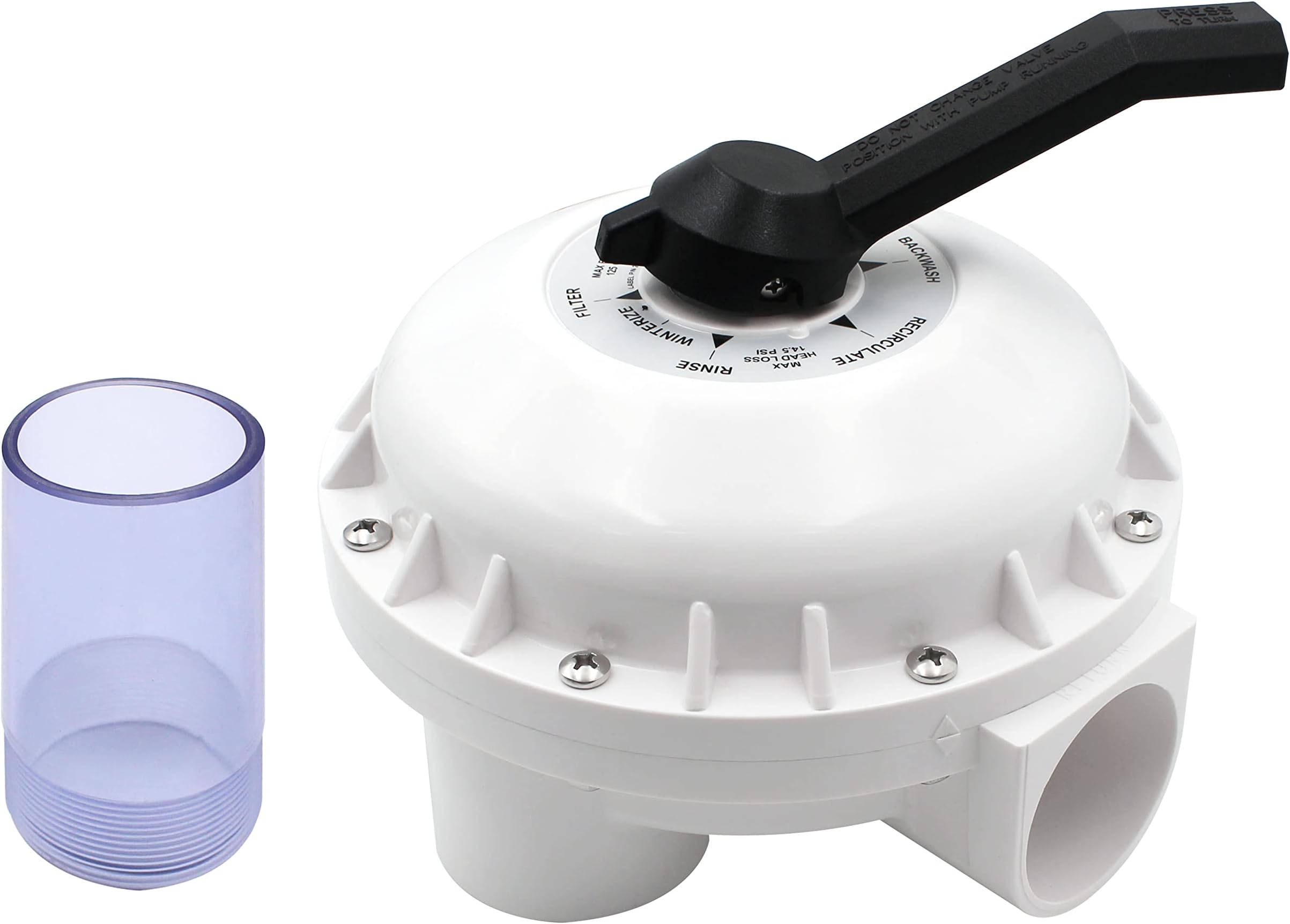 261049 2-Inch Backwash Valve Replacement for Pentair 261049 HiFlow Valve,Compatible with Pentair FNS Plus and Quad Pool and FNSP24, FNSP36, FNSP48, FNSP60, QUAD60, QUAD80, QUAD100 Spa D.E. Filter.