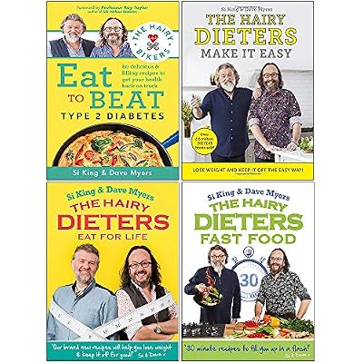 The Hairy Bikers Eat to Beat Type 2 Diabetes, The Hairy Dieters Make It Easy, The Hairy Dieters Eat for Life, Fast Food 4 Books Collection Set