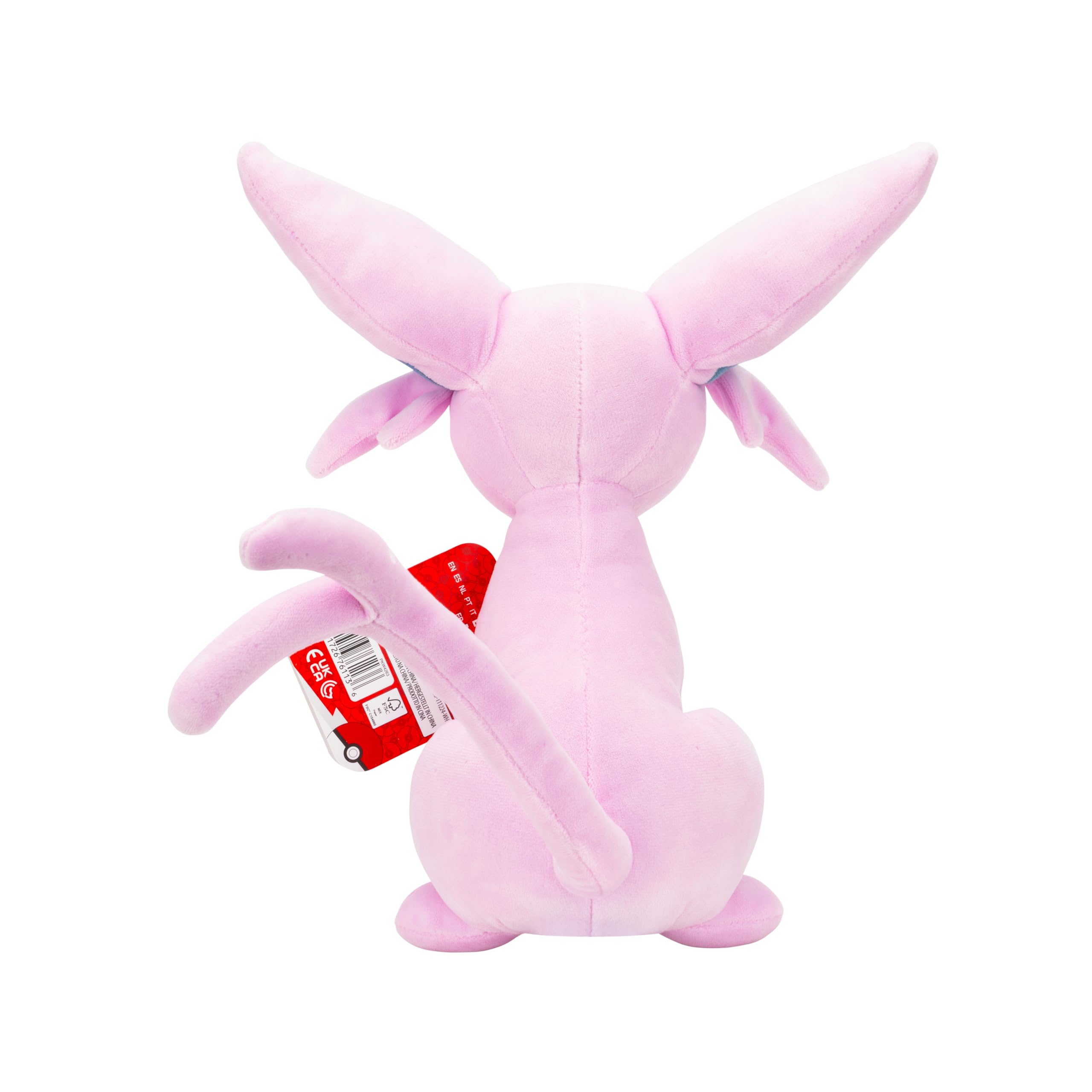 Pokémon Plush 20 cm Espeon - Blue/Purple - Official Pokemon stuffed collectible toy for children 2+