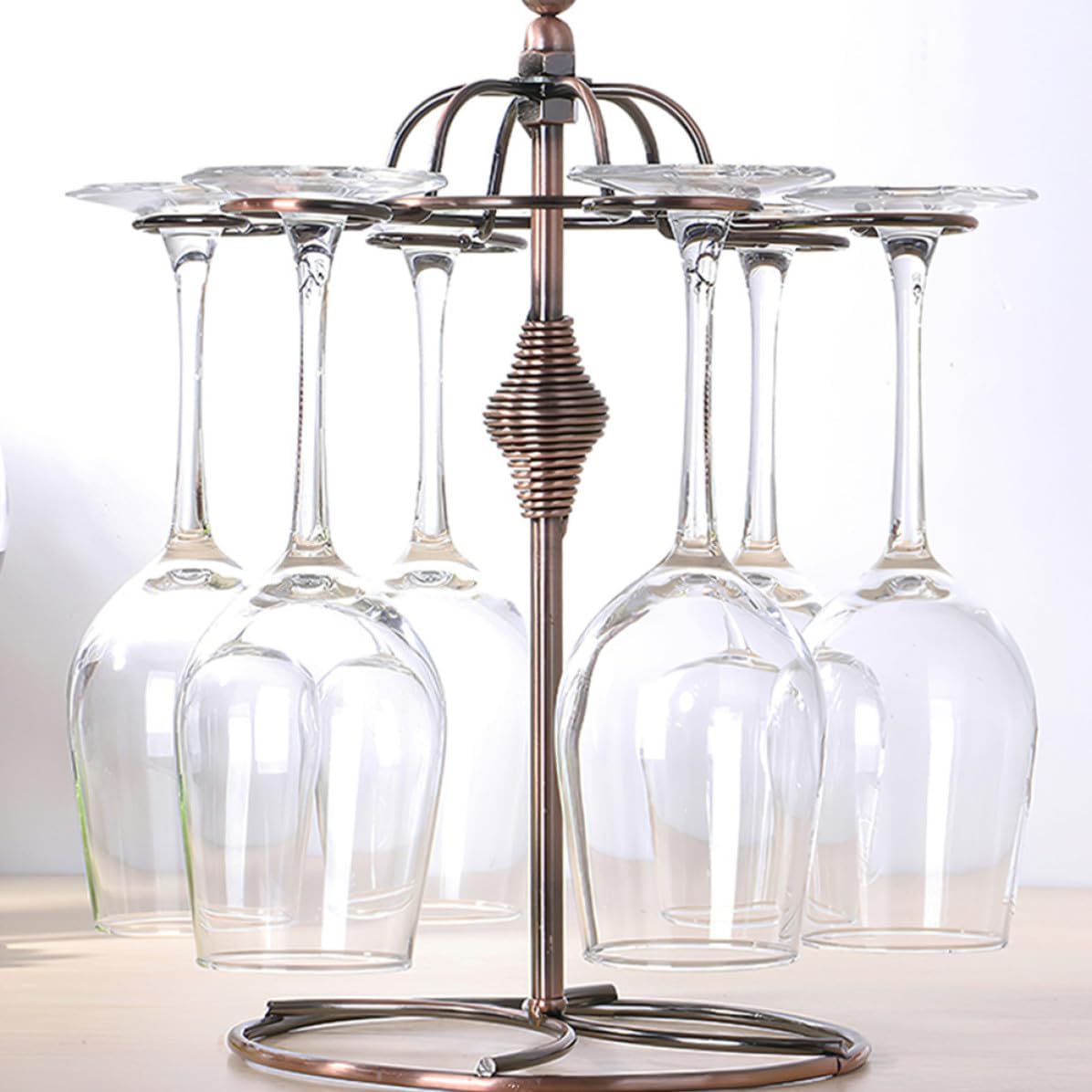 Alipis 2pcs Decorative Iron Wine Glass Rack Holder for Tabletop Display