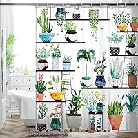 Rideau De Douche Bohème Floral 213x183 Cm – Tissu Polyester Imperméable, Lavable, Avec Crochets