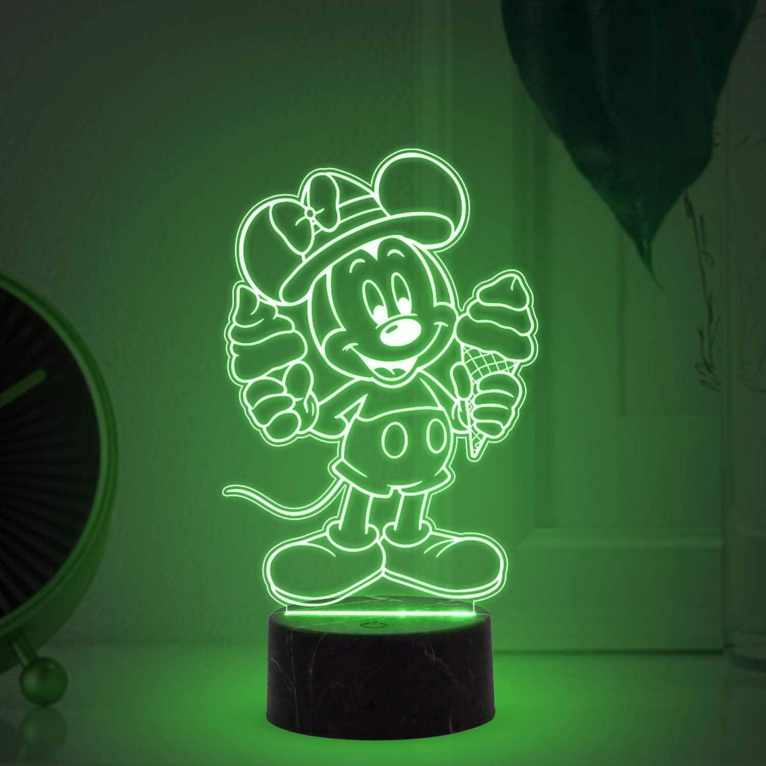 Buy GIFTMEBAZAR 3D Illusion Mickey Mouse LED Nightlight for Kids