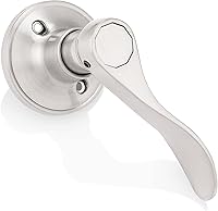 Vista 9 de Probrico 2 Pack Dummy Door Lever - Wave Handle Right Hand, Non-Turning Pull Black, Easy Installation Pull Only Lever Set for Laundry Room, Hallway