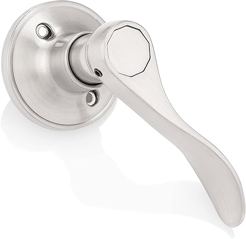 Miniatura 2 de Probrico 12061SN - Manija de puerta, juego de cerradura para puerta con llave de seguridad, para entrada, acabado niquelado satinado disponible -