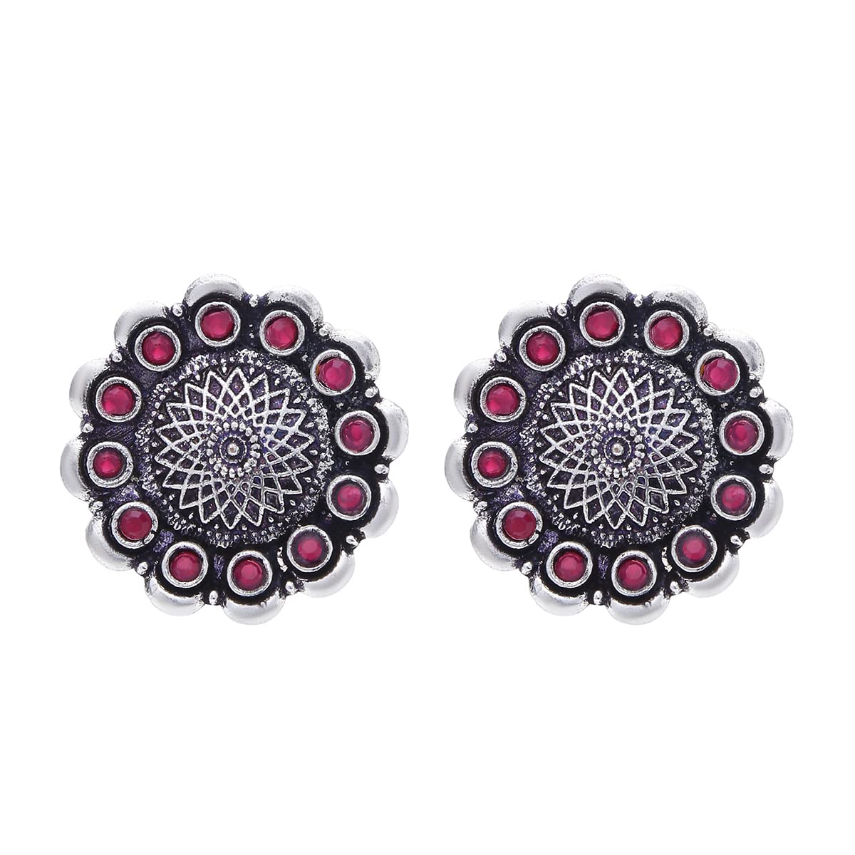 Amazon Brand - Myx Yellow Chimes For Myx Earrings For Women Afghani Tribal Oxidised Floral Big Stud Earrings For Women And Girls (B0BD8LG3LJ) Amazon Price History, Amazon Price Tracker