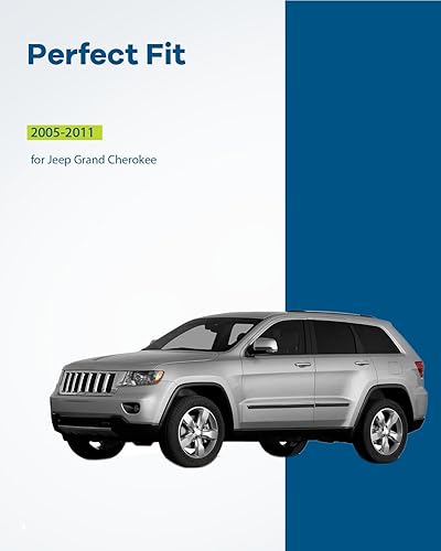 Miniatura 2 de LUJUNTEC Manija de puerta interior, manija de puerta trasera del lado derecho del pasajero, repuesto para Jeep 2005-2010 para Grand Cherokee, 1