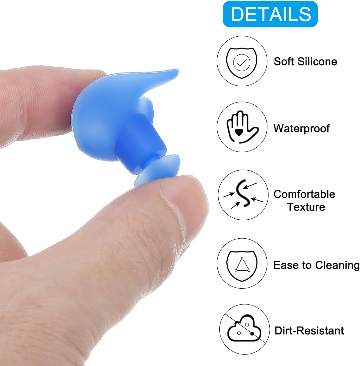 PATIKIL Swimming Ear Plugs with Storage Case