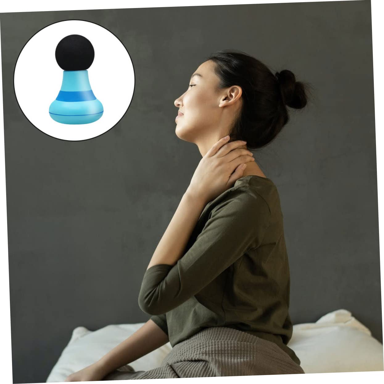 Anneome 2pezzi Massaggiatore Muscolare Portatile Dispositivo Muscolare Operazione Silenziosa Per Sportivi e Fitness