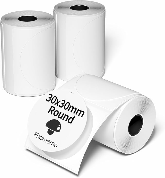Phomemo M220 Thermal Label Paper, Compatibel Met M220 M250 M120 M110 M221 Labelprinter,50x30mm, 230 etiketten/rol, 6 rollen